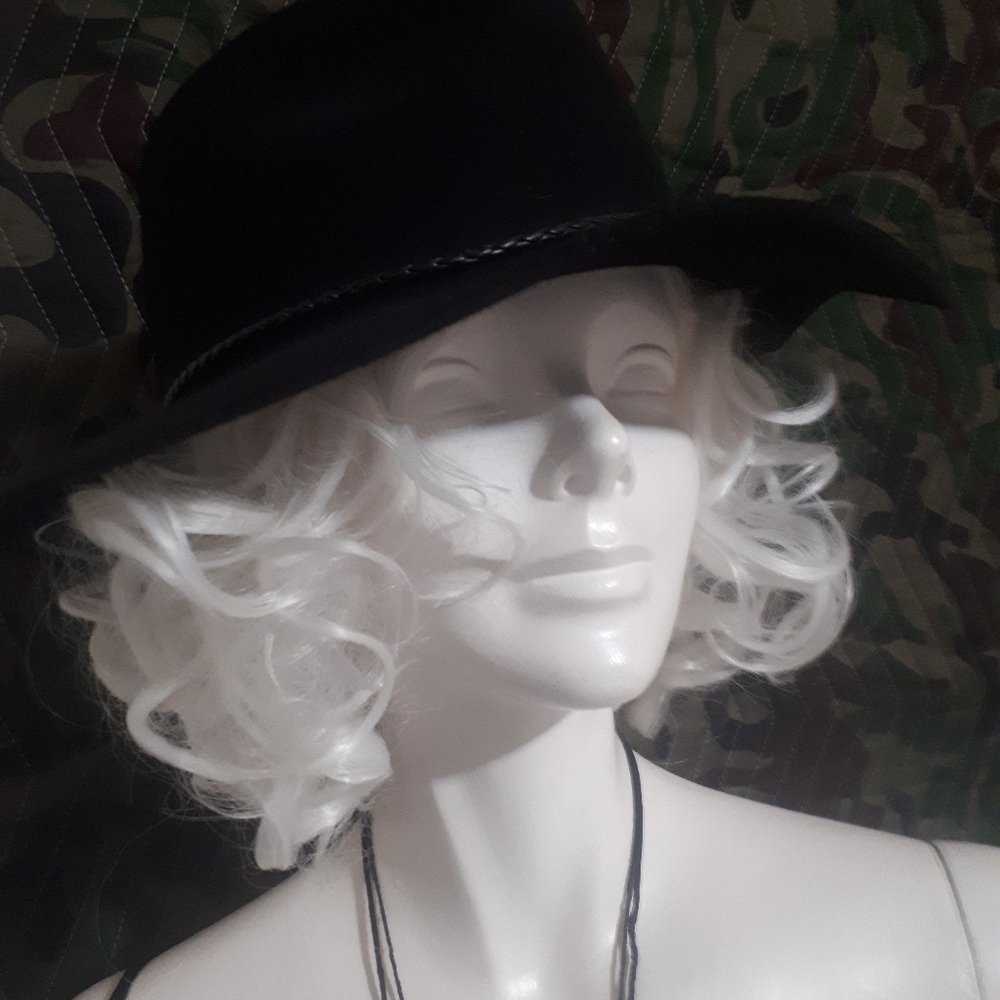 Brixton Black Wide-Brim Fedora Hat